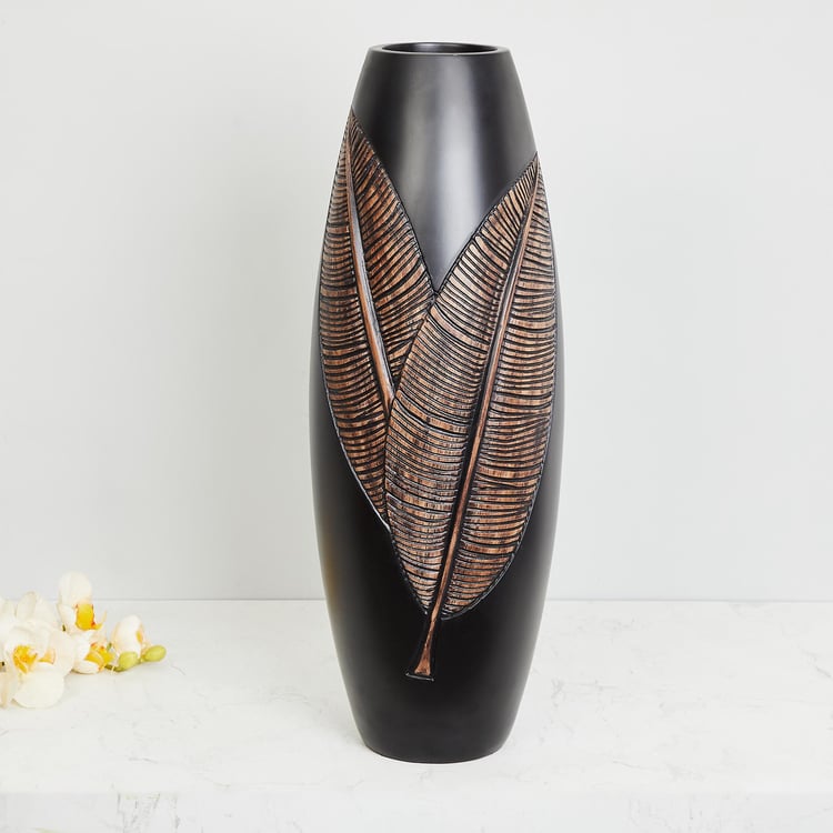 Colossal Polyresin Leaf Floor Vase - Image 2