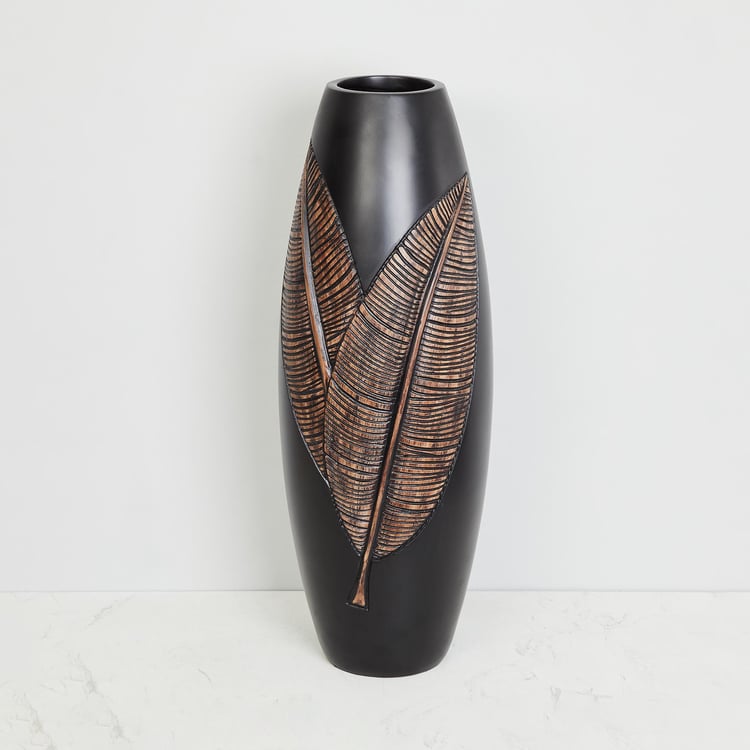 Colossal Polyresin Leaf Floor Vase - Image 3