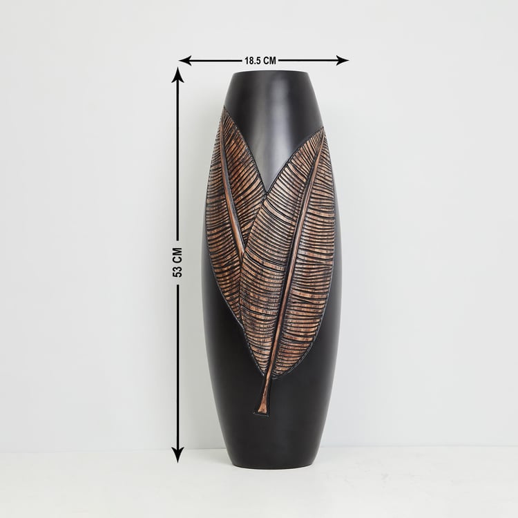 Colossal Polyresin Leaf Floor Vase - Image 4
