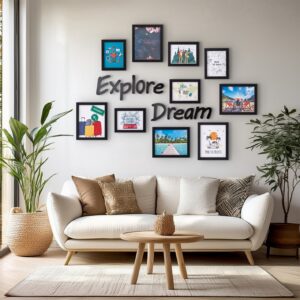 Corsica Spectrum Set of 10 Travel Picture Frames with Plaques